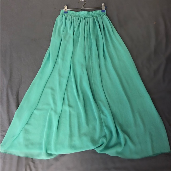 NWOT CHIFFON MAXI SKIRT , MINT - American Apparel - Picture 8 of 8